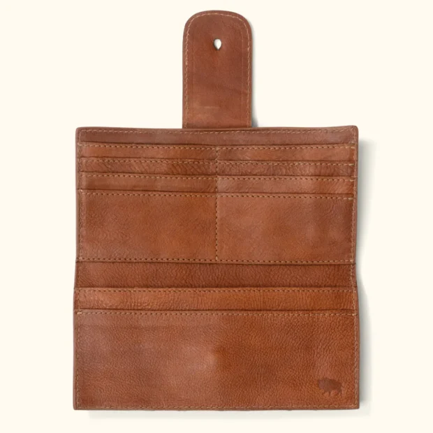 Madison Leather Checkbook Wallet - Image 3