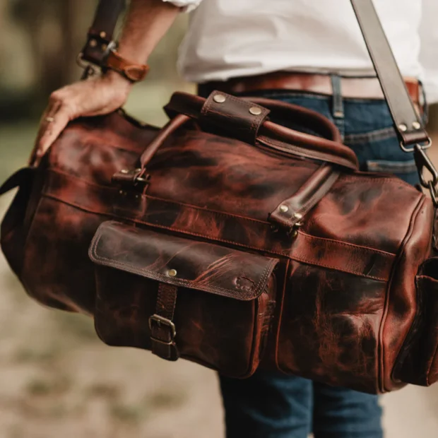 Roosevelt Buffalo Leather Duffle Bag - Image 4